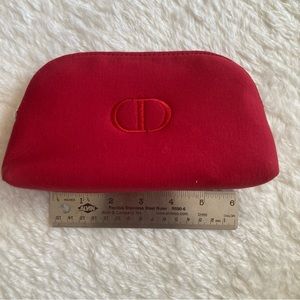 Dior makeup pouch -red